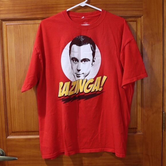 Big Bang Theory Bazinga Sheldon Red T-Shirt XL Ripple Junction Pop Culture - Picture 2 of 10